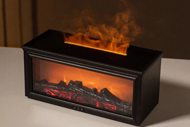 7 Colors of Essential Oil Fireplace Diffuser Mini Flame Aromatherapy Fireplace Humidifier Aromatherapy Oil Diffuser
