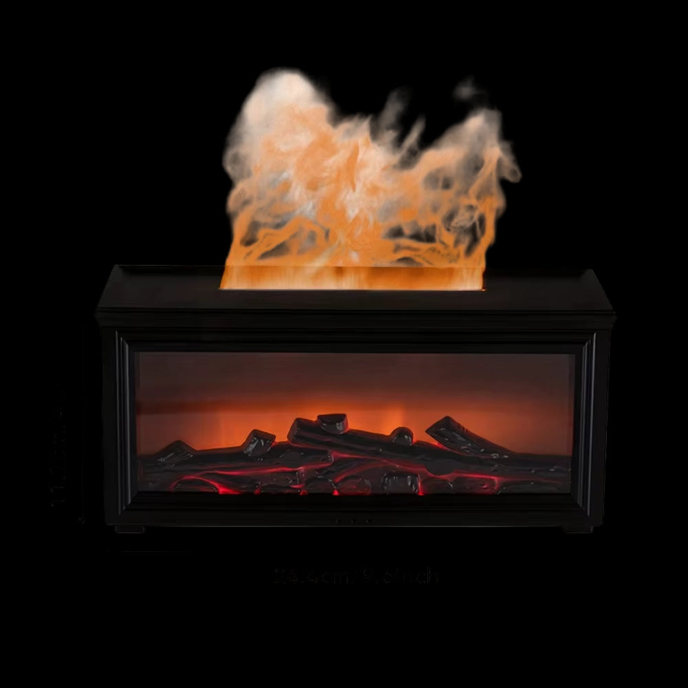 7-Color Flame Aroma Diffuser | Mini Fireplace Humidifier